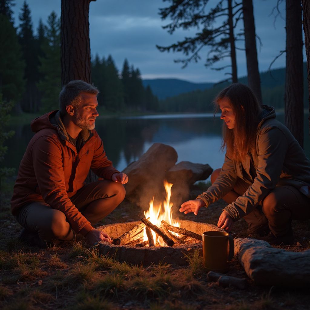 Campfire storytelling session